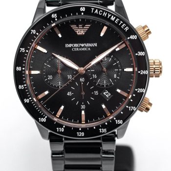 Emporio Armani AR70002 - Black and Rose Сeramica wristwatch for men