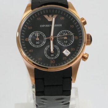 Emporio Armani AR5906 - Tazio Black Rose Gold wrist watch for her