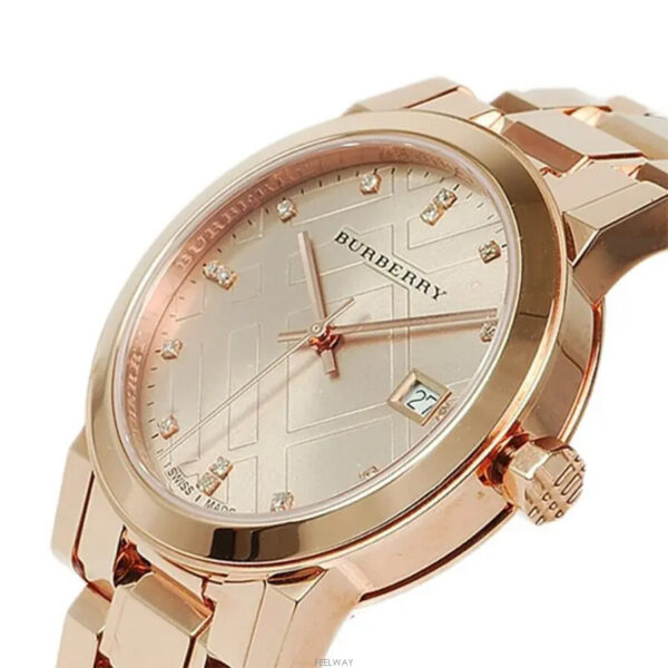 BURBERRY BU9126 Diamond Check Stamped Watch for Women