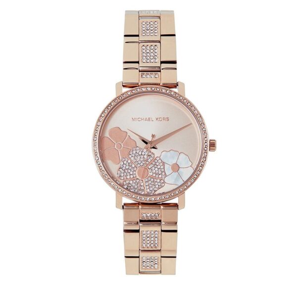 Michael Kors MK3865 Rose Gold Flower Wristwatch for Women