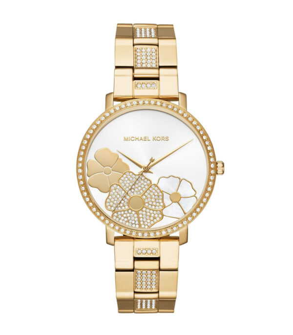 Michael Kors MK3864 Gold Flower Wristwatch for Women
