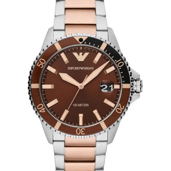 Emporio Armani AR11340 Silver Rose Gold wristwatch for men