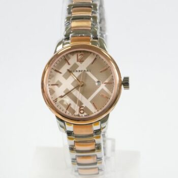 BURBERRY BU10117 Classic Round Silver Rose Gold wristwatch for women