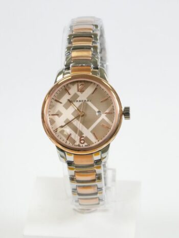 BURBERRY BU10117 Classic Round Silver Rose Gold wristwatch for women