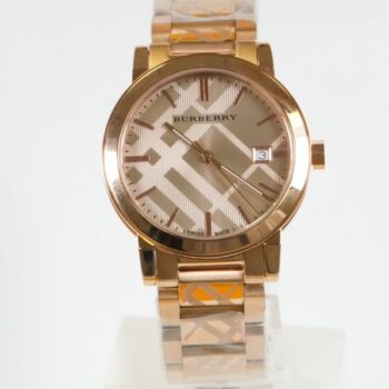 BURBERRY BU9039 Rose Gold Nova Check Bracelet wristwatch for women