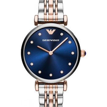Emporio Armani AR11092 - Rose Gold Silver wristwatch for women