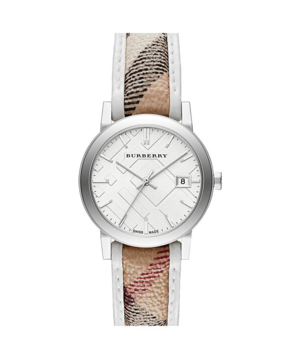 BURBERRY BU9136 Haymarket Silver Wristwatch for Women