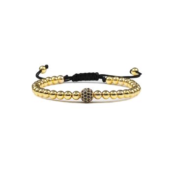 Men's R gold bracelet
