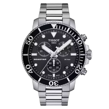 TISSOT SEASTAR 1000 45.5MM CHRONO BLACK DIAL MEN'S WATCH