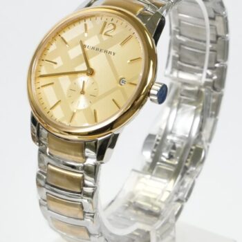 BURBERRY BU10011 Classic Gold Patterned Dial Men's Watch - Image 2