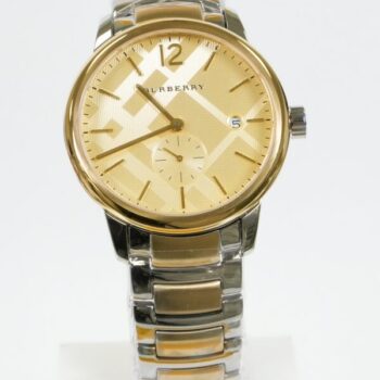 BURBERRY BU10011 Classic Gold Patterned Dial Men's Watch
