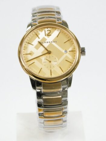 BURBERRY BU10011 Classic Gold Patterned Dial Men's Watch