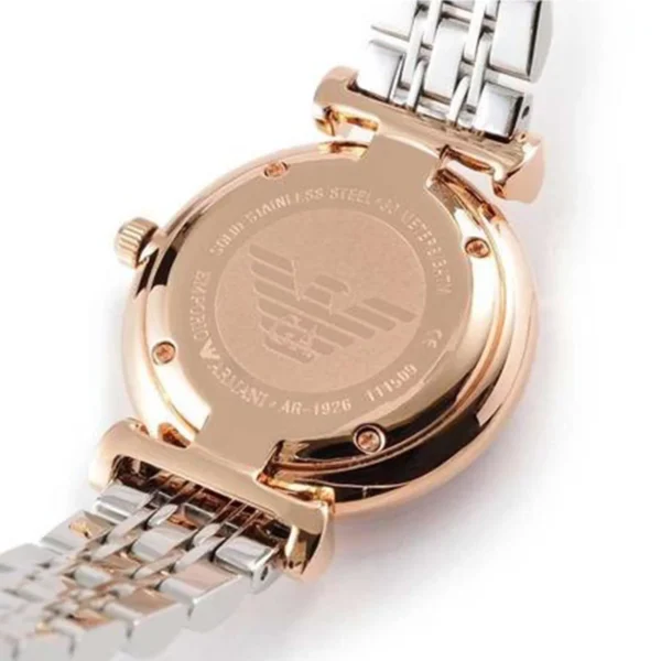 Emporio Armani AR1926 Silver Rose Gold Wristwatch for Women