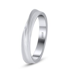 Silver ring for her 925 silver with rhodium plating Size 6