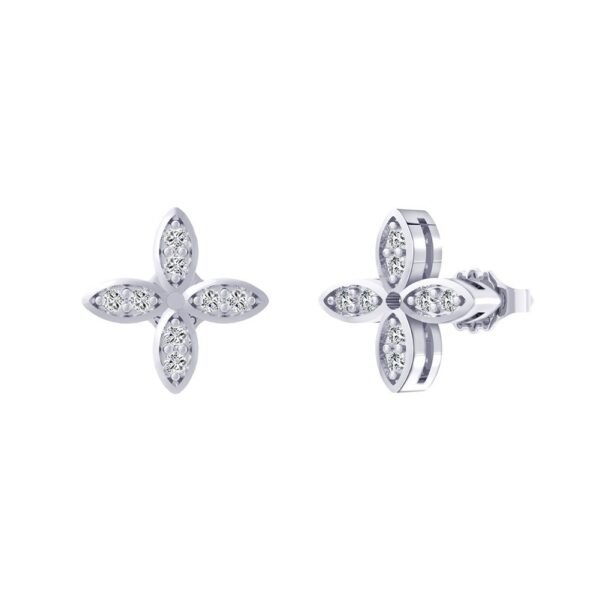925 Sterling Silver Stug Flower Earrings