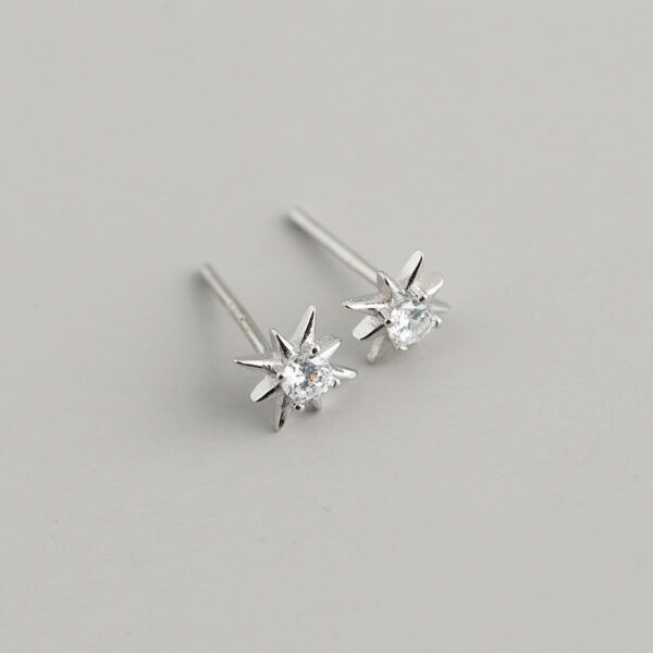 925 Sterling Silver charming stud Earrings for her - Image 2