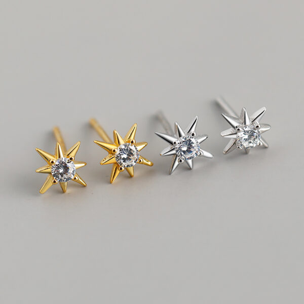 925 Sterling Silver charming stud Earrings for her - Image 3