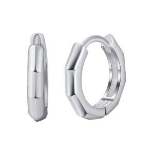 925 Sterling Silver elegant Hoop Earrings