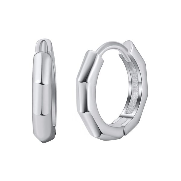 925 Sterling Silver elegant Hoop Earrings