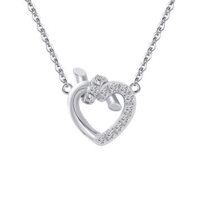 925 Sterling Silver heart shaped Necklace