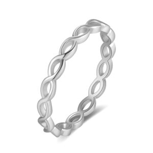 925 Sterling Silver luminous womens ring Size 8