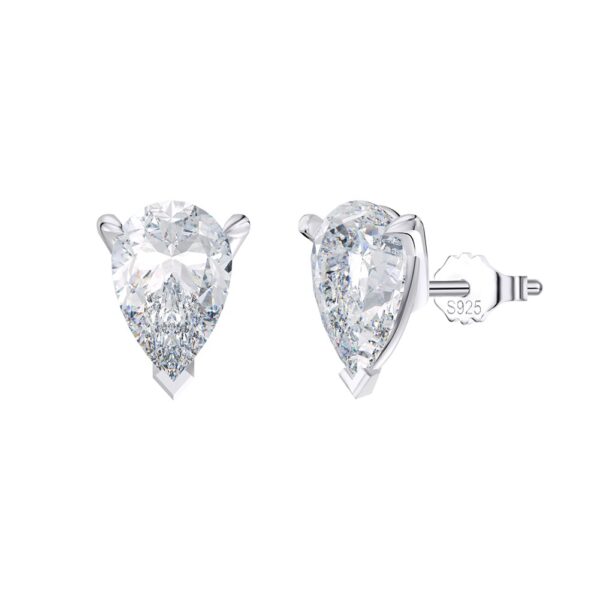 Womens Sterling Silver Stud Earrings with premium stones