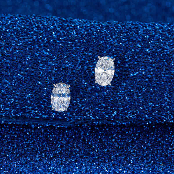 Sterling Silver Stud Earrings with premium 6mm stones for her - Image 2