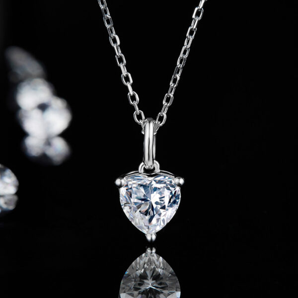 Womans 925 Sterling Silver Necklace with stone - Image 2