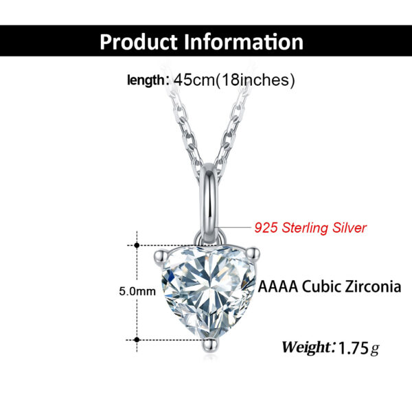 Womans 925 Sterling Silver Necklace with stone - Image 4