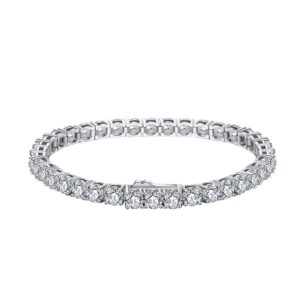 Stunning 925 Sterling Silver Tennis chain Bracelet 6.5" 4 mm
