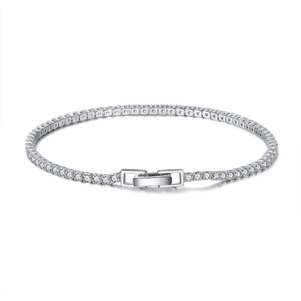 Womens 925 Sterling Silver Tennis chain Bracelet 7" for her