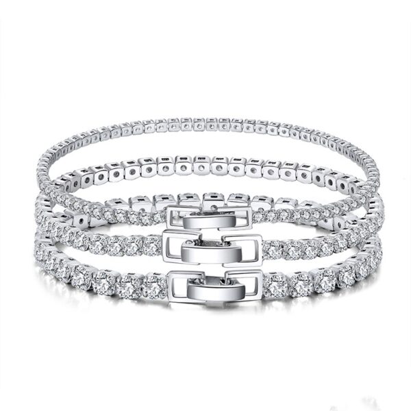 Womens 925 Sterling Silver Tennis chain Bracelet 7" for her - Image 5