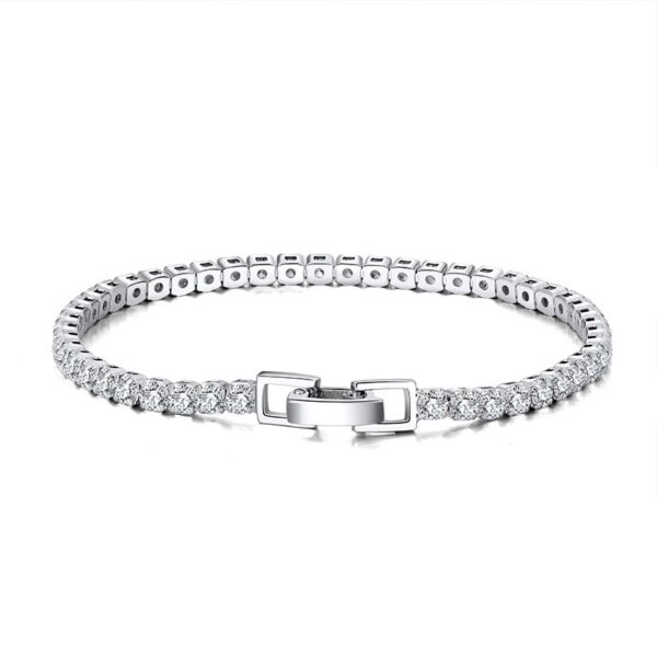 925 Sterling Silver Tennis chain Bracelet 7.5" 3 mm