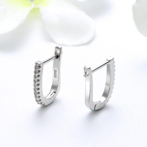 925 Sterling Silver Hoop Earrings 12 mm - Image 3