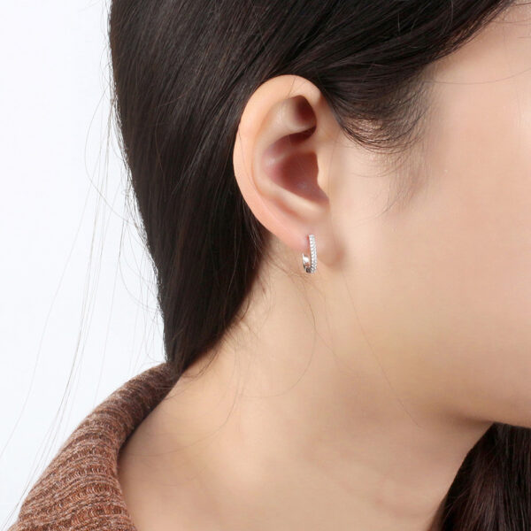 925 Sterling Silver Hoop Earrings 12 mm - Image 4