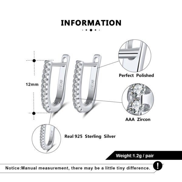 925 Sterling Silver Hoop Earrings 12 mm - Image 5