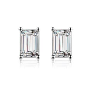 925 Sterling Silver Stud Earrings with stone 4 mm