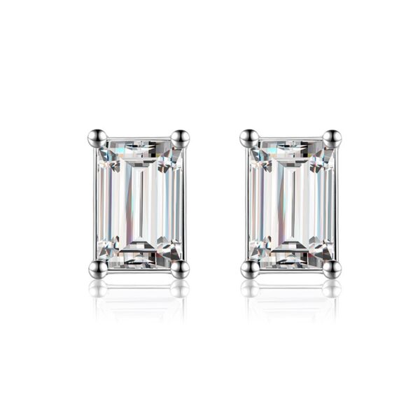 925 Sterling Silver Stud Earrings with stone 4 mm