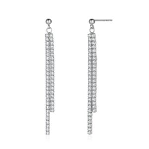 Womens 925 Sterling Silver Dangle Earrings