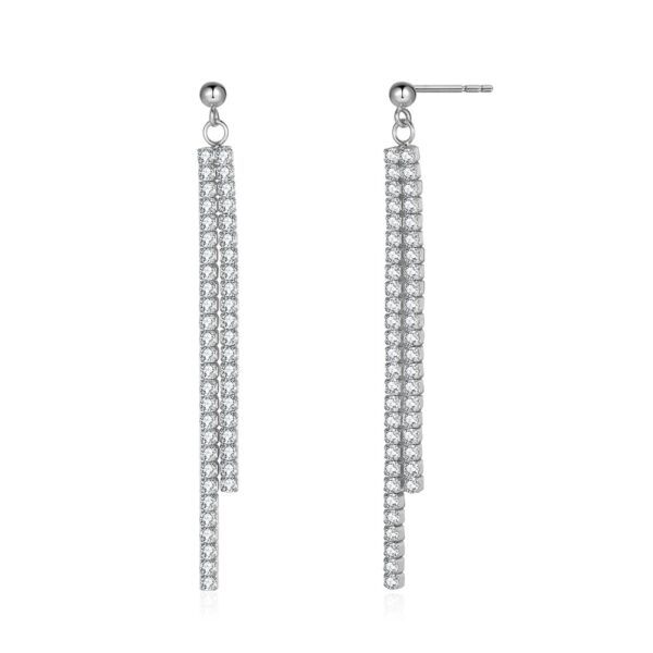 Womens 925 Sterling Silver Dangle Earrings