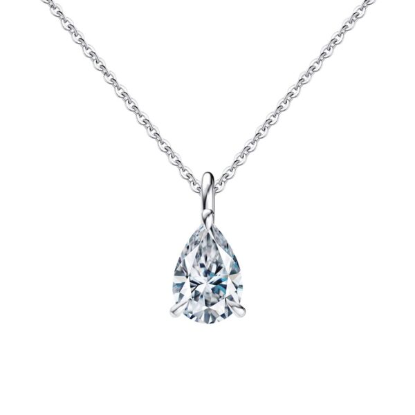 Womans 925 Sterling Silver Necklace with shinning stone