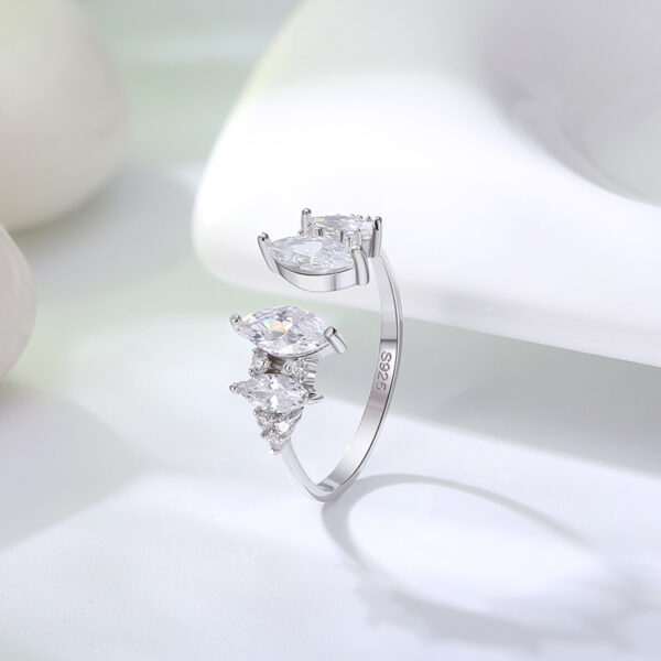 Womens Adjustable ring 925 Sterling Silver - Image 2