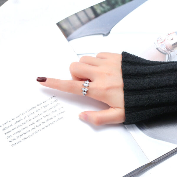 Womens Adjustable ring 925 Sterling Silver - Image 4