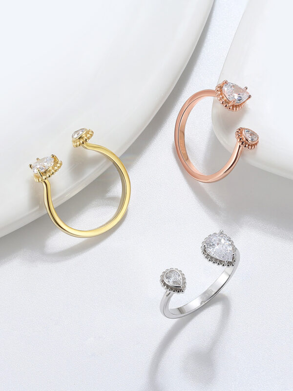 925 Sterling Silver Adjustable womens ring - Image 4