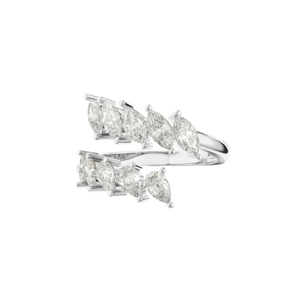 925 Sterling Silver Adjustable ring with stones for her - Image 2