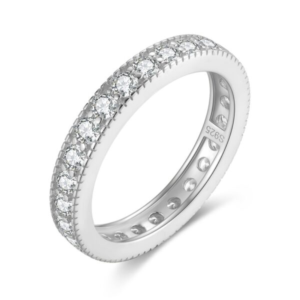 925 Sterling Silver ring for her with stones Size 8