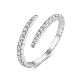 Silver jewerly ring for her with stones
