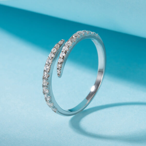 Silver jewerly ring for her with stones - Image 2