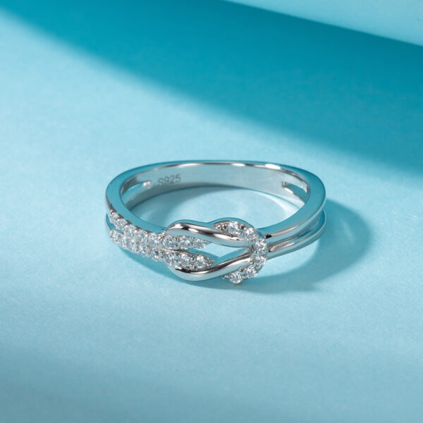 Silver womens ring 925 Sterling Silver Size 6 - Image 2