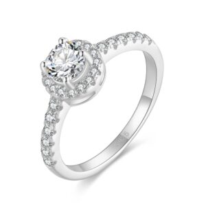 925 Sterling Silver womens ring with stone Size 8